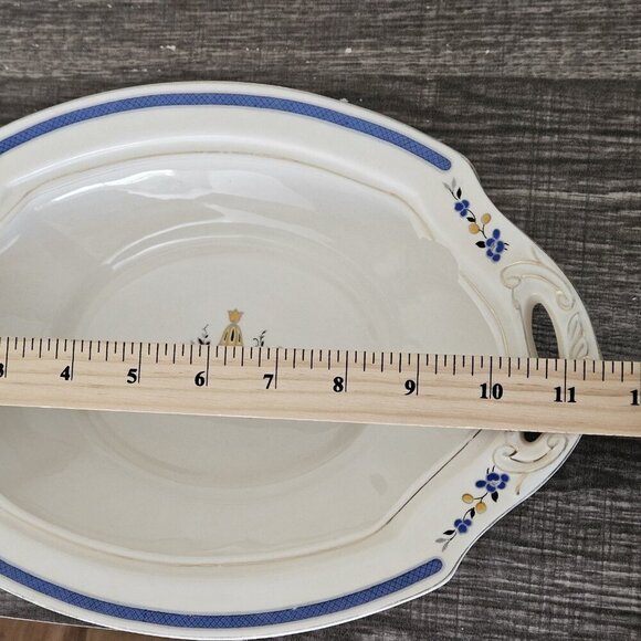 WH Grindley & Co England Serving Dish Chelsey Ivory Blue White Yellow Floral VTG - Picture 6 of 16